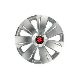 Set 4 capace roti cu inel cromat energy r15 pentru gama auto suzuki
