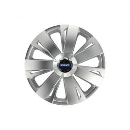 Set 4 capace roti cu inel cromat energy r15 pentru gama auto volvo