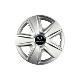 Set 4 capace roti cu inel cromat esprit r16 pentru gama auto ssangyoung