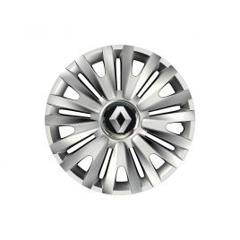 Set 4 capace roti cu inel cromat royal r15 pentru gama auto renault