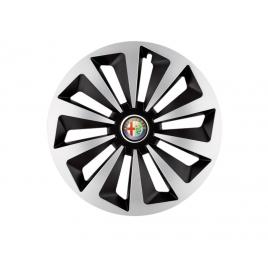 Set 4 capace roti fox gri-negru r15 pentru gama auto alfa romeo