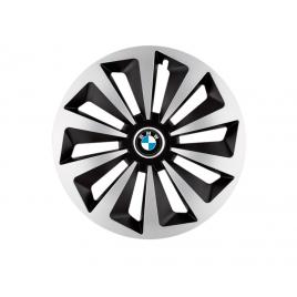 Set 4 capace roti fox gri-negru r15 pentru gama auto bmw