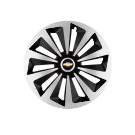 Set 4 capace roti fox gri-negru r15 pentru gama auto chevrolet