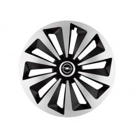 Set 4 capace roti fox gri-negru r16 pentru gama auto opel
