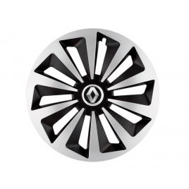 Set 4 capace roti fox gri-negru r16 pentru gama auto renault
