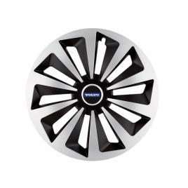 Set 4 capace roti fox gri-negru r16 pentru gama auto volvo
