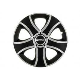 Set 4 capace roti bis gri-negru r15 pentru gama auto daewoo