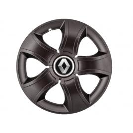 Set 4 capace roti bis negru r15 pentru gama auto renault