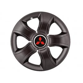 Set 4 capace roti bis negru r16 pentru gama auto mitsubis negru
