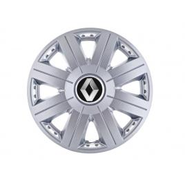 Set 4 capace roti cosmos cromat r15, pentru gama auto renault