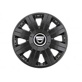 Set 4 capace roti cosmos negru r15, pentru gama auto dacia