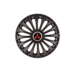 Set 4 capace roti dino negru r15, pentru gama auto mitsubishi