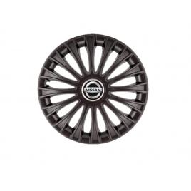 Set 4 capace roti dino negru r15, pentru gama auto nissan