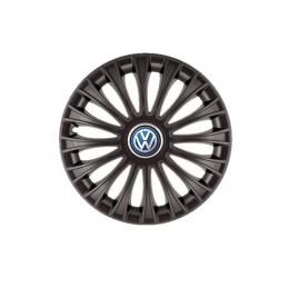 Set 4 capace roti dino negru r15, pentru gama auto volkswagen