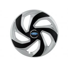 Set 4 capace roti rex gri-negru r14 pentru gama auto ford
