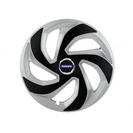 Set 4 capace roti rex gri-negru r14 pentru gama auto volvo