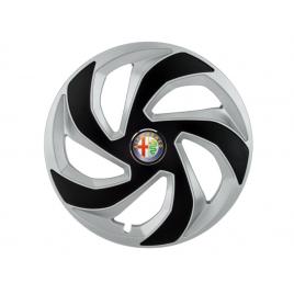 Set 4 capace roti rex gri-negru r16 pentru gama auto alfa romeo