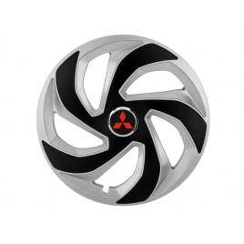 Set 4 capace roti rex gri-negru r16 pentru gama auto mitsubishi