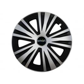 Set 4 capace roti glory gri-negru r14, pentru gama auto smart