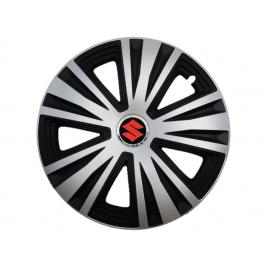 Set 4 capace roti glory gri-negru r14, pentru gama auto suzuki