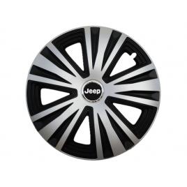 Set 4 capace roti glory gri-negru r15, pentru gama auto jeep