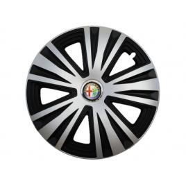 Set 4 capace roti glory gri-negru r16, pentru gama auto alfa romeo
