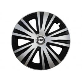 Set 4 capace roti glory gri-negru r16, pentru gama auto fiat