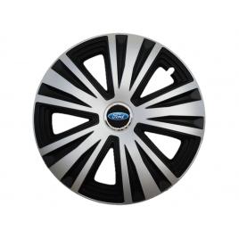Set 4 capace roti glory gri-negru r16, pentru gama auto ford
