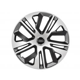 Set 4 capace roti raven gri-negru r15, pentru gama auto audi