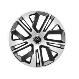 Set 4 capace roti raven gri-negru r15, pentru gama auto citroen, autohelix msa®