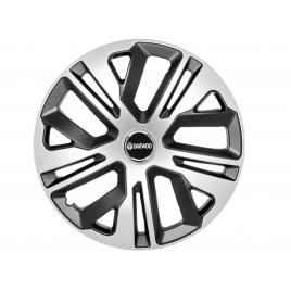 Set 4 capace roti raven gri-negru r15, pentru gama auto daewoo