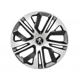 Set 4 capace roti raven gri-negru r15, pentru gama auto peugeot, autohelix msa®