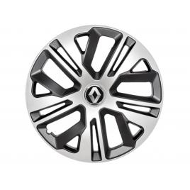 Set 4 capace roti raven gri-negru r16, pentru gama auto renault