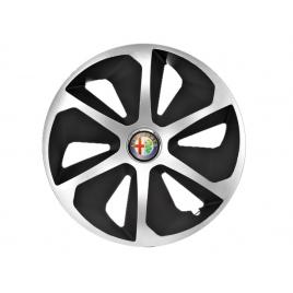 Set 4 capace roti roco gri-negru r16 pentru gama auto alfa romeo