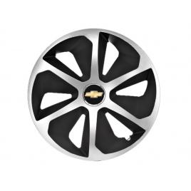 Set 4 capace roti roco gri-negru r16 pentru gama auto chevrolet