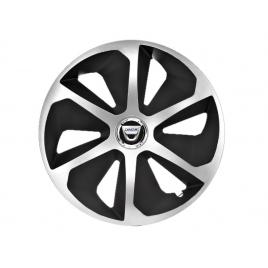 Set 4 capace roti roco gri-negru r16 pentru gama auto dacia