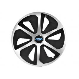 Set 4 capace roti roco gri-negru r16 pentru gama auto ford