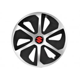 Set 4 capace roti roco gri-negru r16 pentru gama auto suzuki