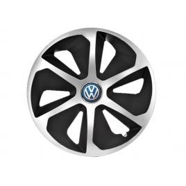 Set 4 capace roti roco gri-negru r16 pentru gama auto vw