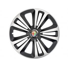 Set 4 capace roti terra gri-negru r15, pentru gama auto alfa romeo