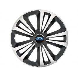 Set 4 capace roti terra gri-negru r15, pentru gama auto ford