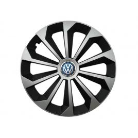 Set 4 capace roti fame gri-negru cu inel r14, pentru gama auto volkswagen