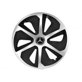 Set 4 capace roti roco gri-negru r14 pentru gama auto mercedes