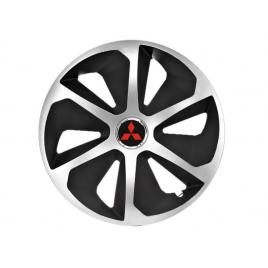 Set 4 capace roti roco gri-negru r14 pentru gama auto mitsubishi