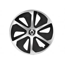 Set 4 capace roti roco gri-negru r14 pentru gama auto renault