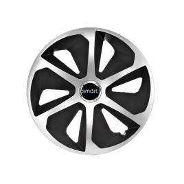 Set 4 capace roti roco gri-negru r14 pentru gama auto smart