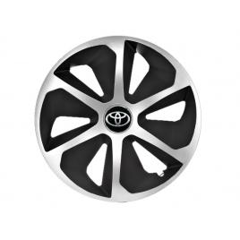 Set 4 capace roti roco gri-negru r14 pentru gama auto toyota