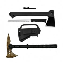 Set topor multifunctional si topor  desert camo, ideallstore® , negru, 39 cm