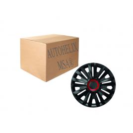 Set capace roti 15` negre cu inel rosu royal