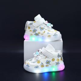 Adidasi albi cu luminite - nice (marime disponibila: marimea 27)